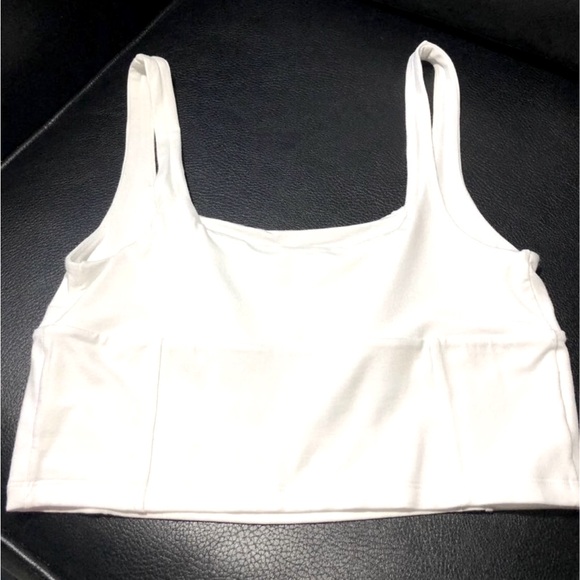 “TWO” Wilfred Free Crop Tanks. Both Sz~M 1~Black and 1~White - Picture 4 of 11